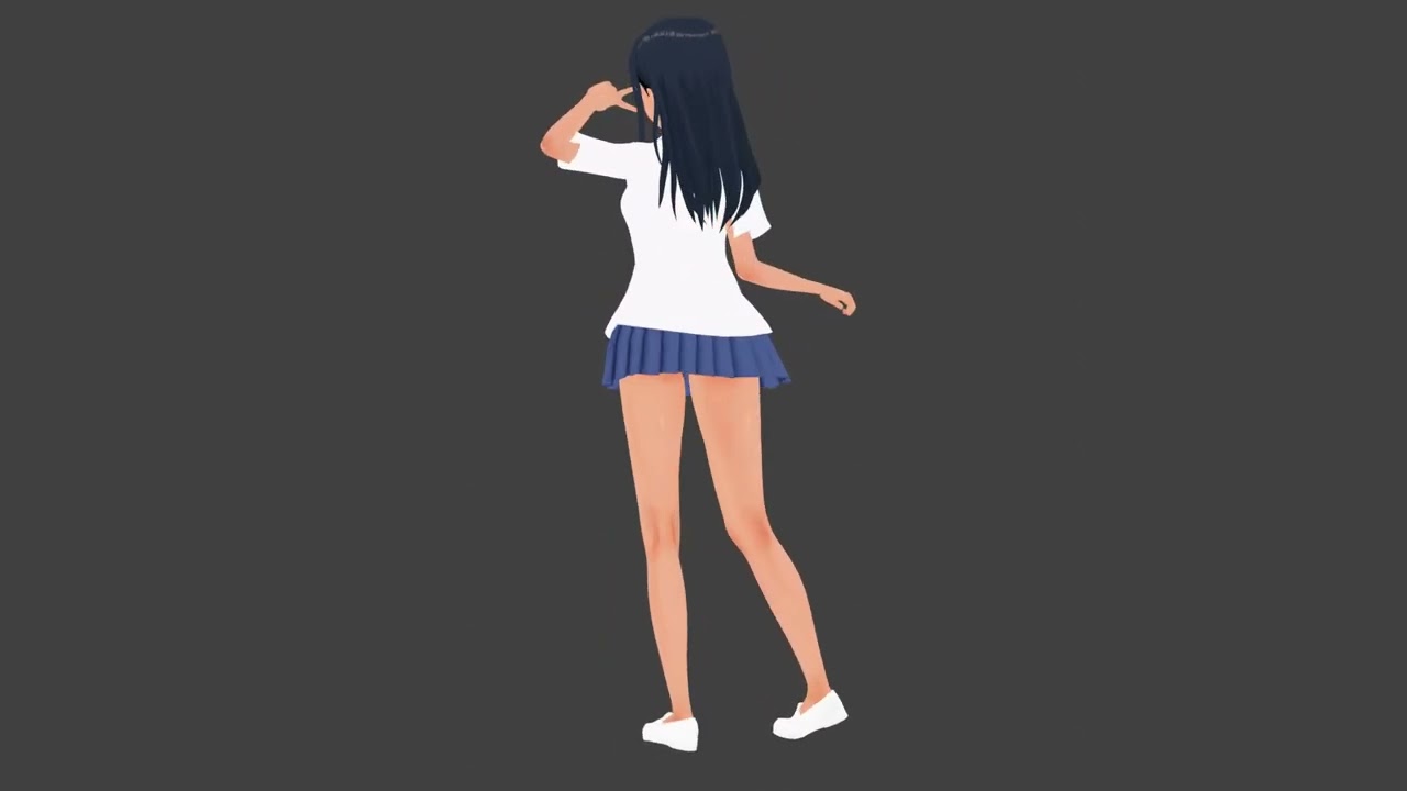 Hayase Nagatoro 3D fan art from Ijiranaide Nagatoro-san format blender 3D Model