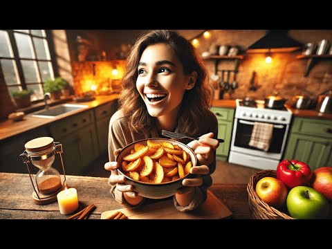 🍏 LUCKS with Cinnamon Fat Free Fried Apples | Best Fried Apples 🍎