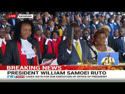 Rigathi Gachagua takes oath of office
