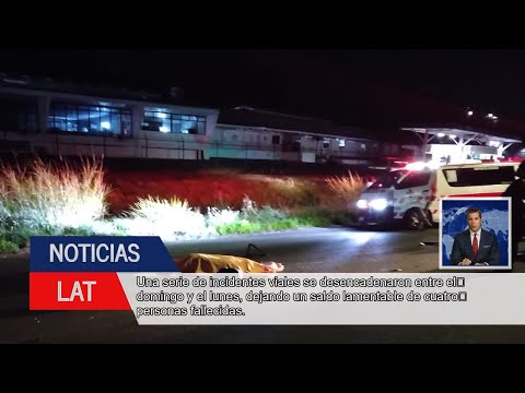 Tragedia Vial: Cuatro Fallecidos en Accidentes en Alajuela, Cartago y Limón