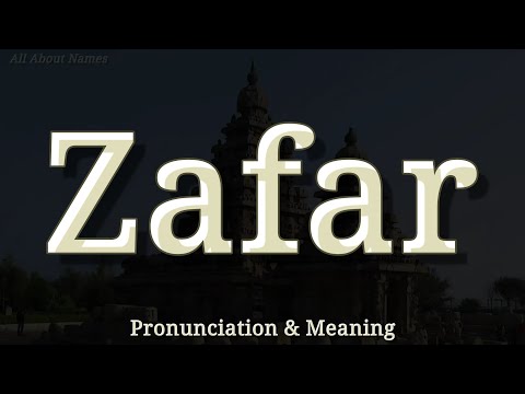 Zafar: Pronunciation and Meaning 