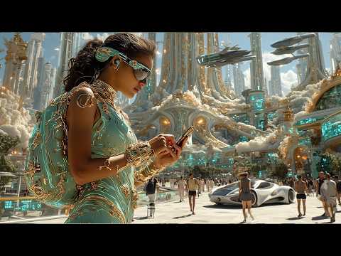 Escape to a Golden Utopia: 1-Hour Immersive Journey Through 5 Luxurious Sci-Fi Cities, Ambient Sound