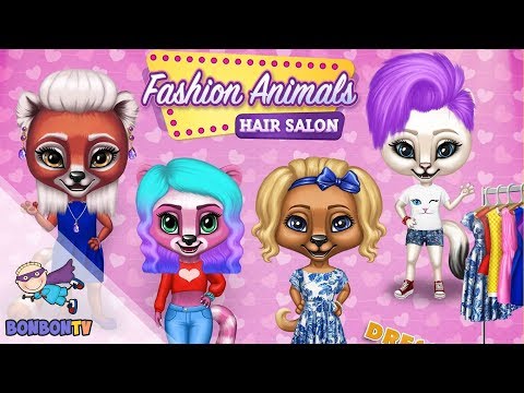 ♔Fun Animal Care - Fashion Animals Hair Salon Kids Games Makeover Makeup Dress Up | Games For Kids