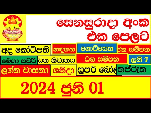 NLB DLB Today Lottery Result show අද ලොතරැයි දිනුම් අංක 2024.06.01  Results #lotharai dinum ITN Ada