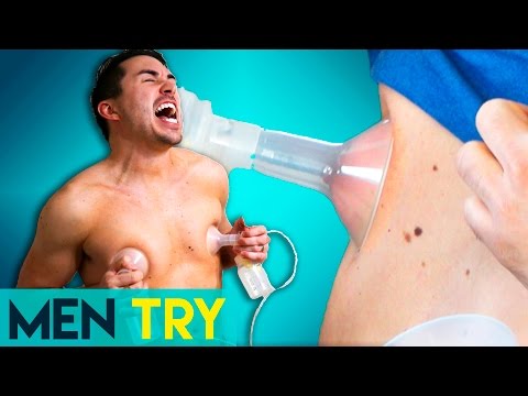 Men Try Breast Pumps