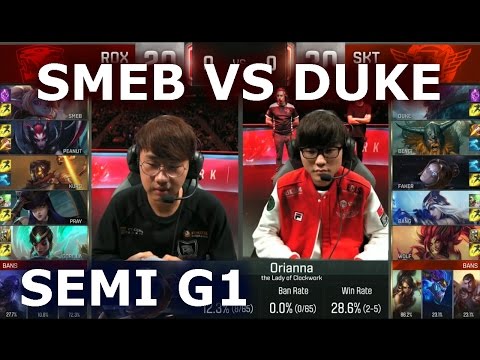 ROX vs SKT G1 - SMEB vs DUKE Player Experience Stream (w/ Zig) | Semi Finals LoL S6 Worlds 2016