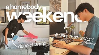 🏠🌱 homebody vlog: a cozy productive weekend  — desk upgrades, exam study, good habits