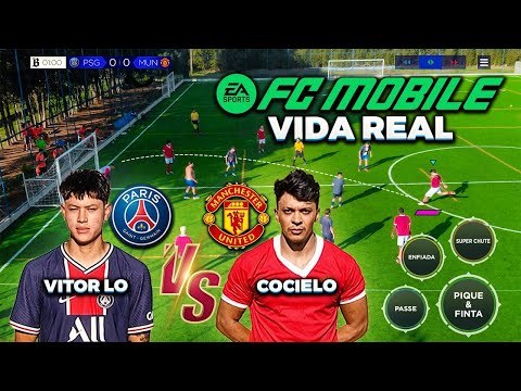 VIRAMOS O JOGO FC MOBILE NA VIDA REAL *IDÊNTICO!!* (PSG x MANCHESTER UNITED)