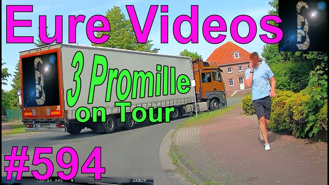 Eure Videos #594 - Dashcam - Betrunkener LKW - Apfelwerfer von Brücke