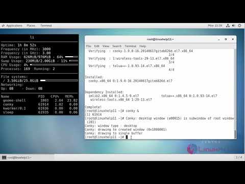 How to install Conky on CentOS 7 | LinuxHelp Tutorials