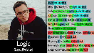 Logic - Gang Related - Rhyme Check lyric video