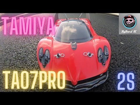 Tamiya TA07 Pro 2s speed run rossa 2s speed challenge