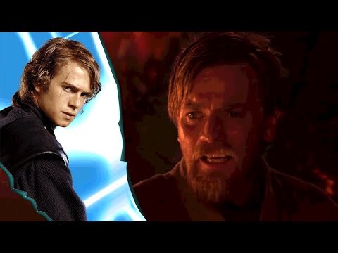 Anakin vs Obi Wan but one of them fights for their friends