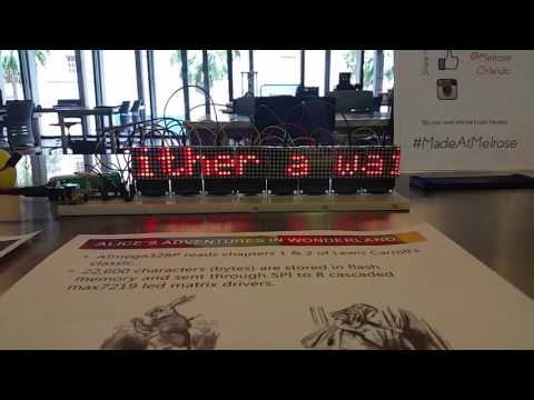AVR ATmega328P MAX7219 Scrolling Text Display