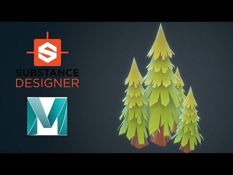 Autodesk Maya 2018 - Stylized Pine Tree Speed Modeling