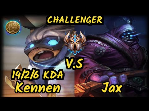 Doran (KENNEN) vs JAX - 14/2/6 KDA TOP CHALLENGER GAMEPLAY - KR