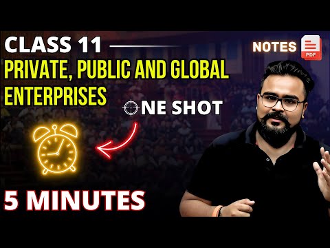 Private, Public and Global Enterprises class 11 ONE SHOT Business studies chapter 3
