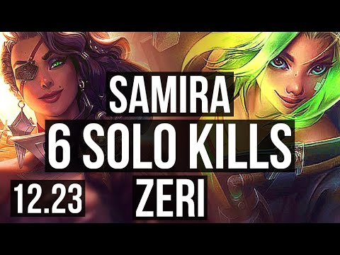 SAMIRA & Janna vs ZERI & Elise (ADC) | 67% winrate, 6 solo kills | EUW Challenger | 12.23