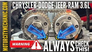 WARNING: Chrysler, Dodge, Jeep, Ram 3.6L Pentastar engine loose oil galley bolts, make sure to check