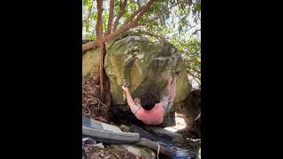 Video thumbnail of Pisgah Enema, V6. Pisgah National Forest