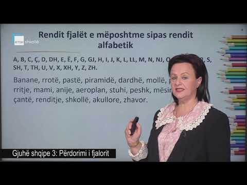 Gjuhë shqipe 3 - Përdorimi i fjalorit