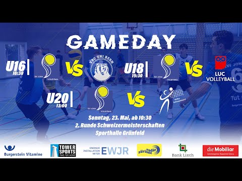 TSV Jona U16 vs. VBC Uni Bern, U20 vs. Volley Schönenwerd & U18 vs. Lausanne UC, 2. Runde SM, 23.05