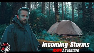 Heavy Rain, Thunderstorms and Powerful Wind - Extreme Camping ASMR Adventure