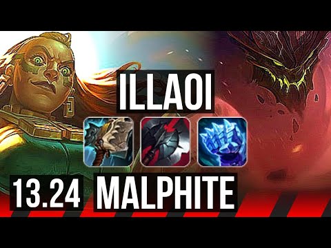 ILLAOI vs MALPH (TOP) | 11 solo kills, Dominating, Rank 12 Illaoi | BR Master | 13.24