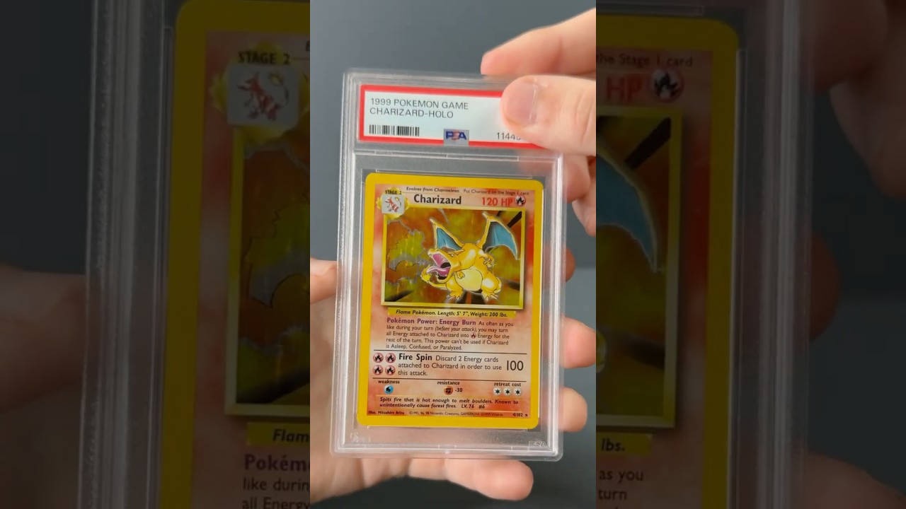 Base Set Charizard PSA Grade Reveal #pokemontcg #pokemon #psa #grading