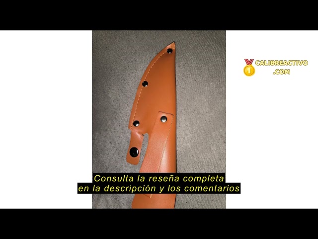 Vídeo relacionado con Cuchillo Bushcraft al aire libre, hoja templada, compacto, ideal para cazar, pescar, supervivencia y acampar