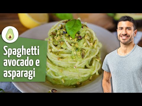 Spaghetti al pesto di avocado e asparagi - ricetta facilissima | Cotto al Dente