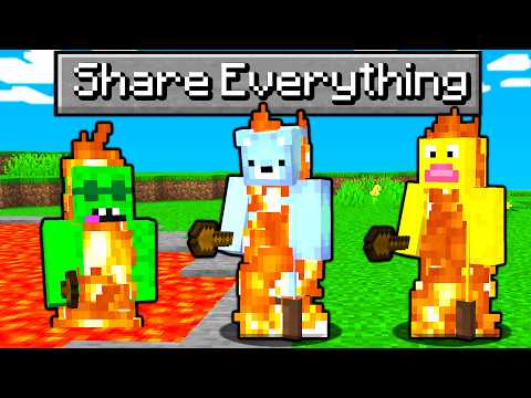 Minecraft, But We Share EVERYTHING...