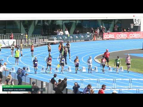 Boys Under 12 80m Hurdles H8 - 2020 State Combined Events Championships // LAVicTV
