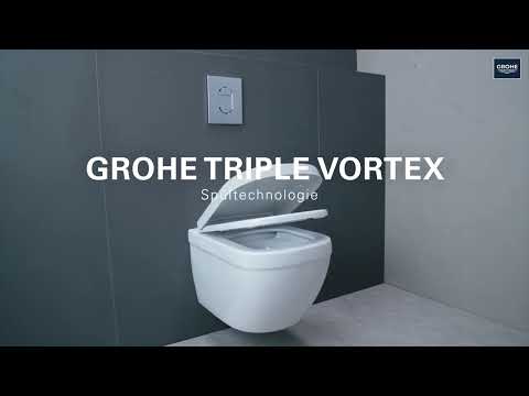 Grohe Uniset - Set Vorwandelement, WC mit Softclose-Sitz und Skate Cosmopolitan-Betätigungsplatte, Triple Vortex, Alpinweiß SANI15BB3105