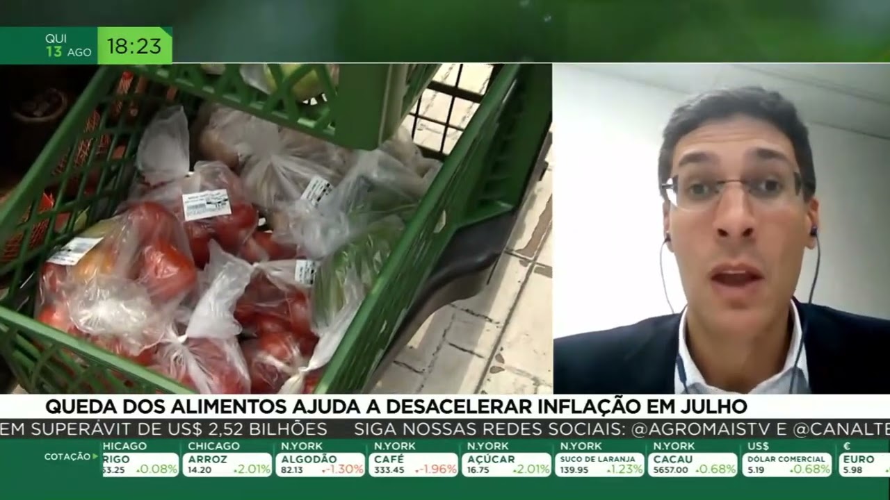 Queda dos alimentos ajuda a desacelerar inflação em julho