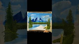 Mountains 🏔️ easy painting 🖼️ #painting #drawing #acrylicpaintingtechniques #artandcraft