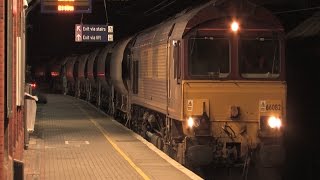 preview picture of video '66082 6G01 - Doncaster Up Decoy to Finsbury Park passing Welwyn Garden City with xmas eve engineers.'