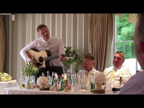 Funniest best man wedding song !! Memories keeps yesterday alive