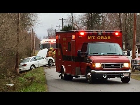Mount Orab Fire Department Responding To Car Wreck In Front Of Jawtooth Compound!  Auto Wreck