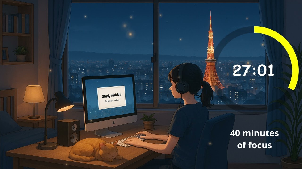 Pomodoro 40/10 Study Music | 40-Minute Focus + 10-Minute Break | Lofi Chill Beats