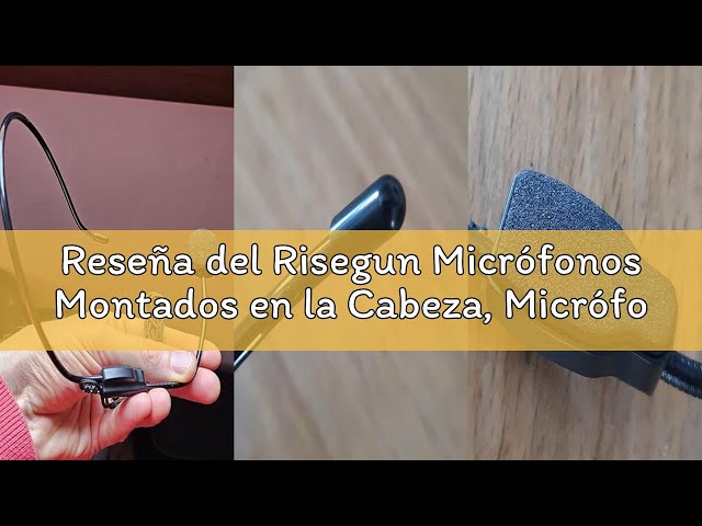 Vídeo relacionado con Risegun Micrófonos Montados en la Cabeza, Micrófono de Condensador de 3,5 mm, Cabezal Montado con Cable, Reducción de Ruido Mic para Amplificador de Voz Altavoz