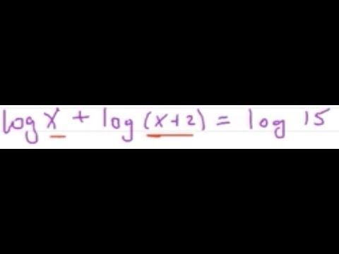 Solve logx+log(x+2)=log15