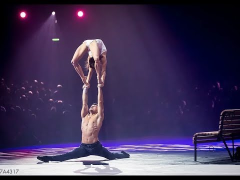 Acrobatic hand to hand duo show