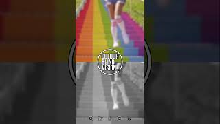 How do those with colour blindness perceive a rainbow staircase?#Shorts #ColourBlind #ColorBlind