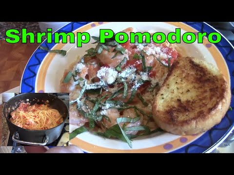 Pasta Pomodoro with Shrimp - Italian Shrimp Recipe #mangiareitalia