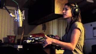 Chantelle Barry- recording tambourine on new song