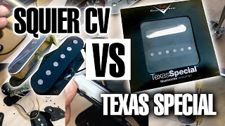 Video thumbnail for Squier Telecaster Classic Vibe Stock guitar pickups VS Fender Custom Shop Texas Special pickups by Brooks Reid