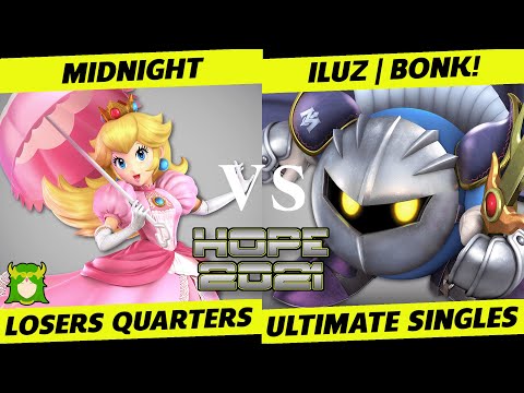 HOPE 2021 Losers Quarter Finals - Midnight (Palutena, Peach) vs. Iluz | BONK! (Meta Knight) - SSBU