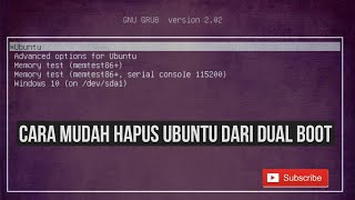 Cara Hapus Ubuntu Dari Dual Boot  Windows