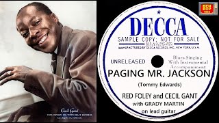 RED FOLEY and CECIL GANT - Paging MR. Jackson (1950) Decca Unissued Recording.